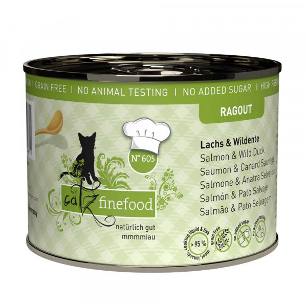 catz finefood Ragout N° 605 Lachs & Wildente 190g