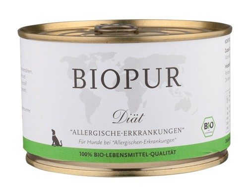 BIOPUR Hunde Diät bei allergischen Erkrankungen 400g Dose