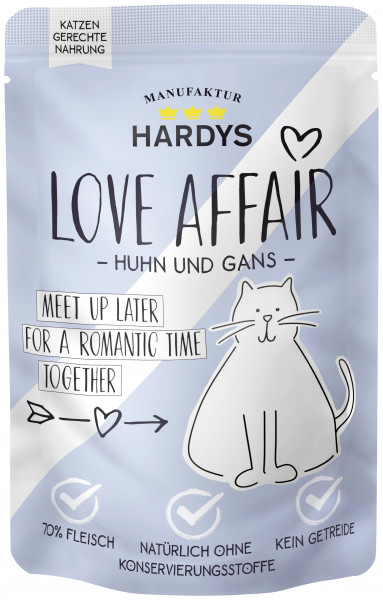 Hardys Traum Katzenfutter Love Affair Huhn & Gans 100g Pouch