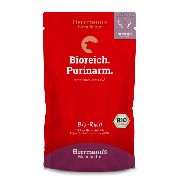 Herrmanns Sensible Bio Rind mit Karotten - purinarm