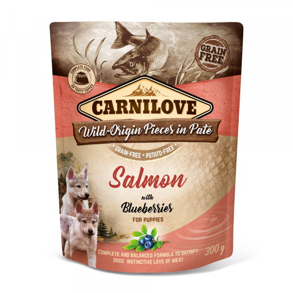 Carnilove Nassfutter Pate Salmon with Blueberries for Puppies 300g