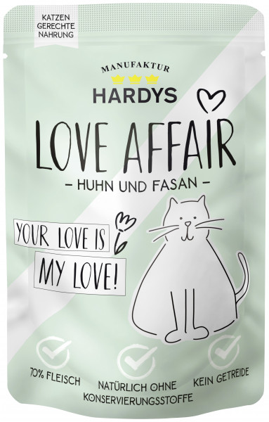 Hardys Traum Katzenfutter Love Affair Huhn & Fasan 100g Pouch
