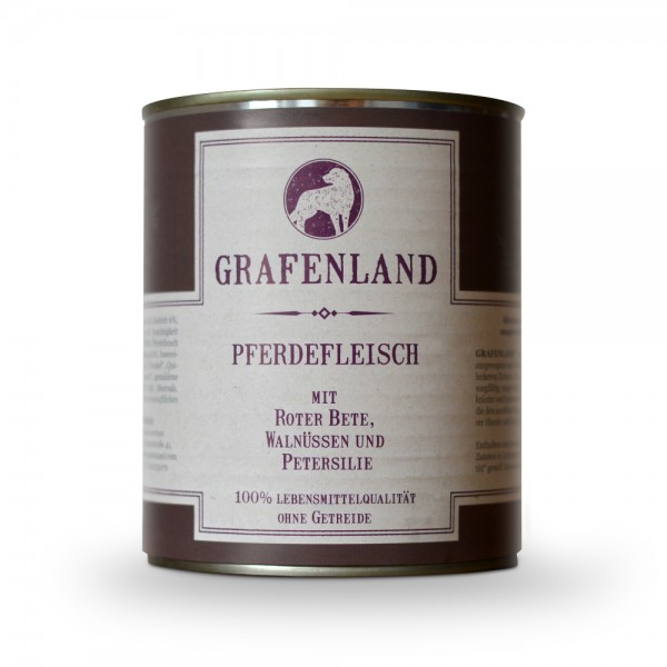 Grafenland Pferdefleisch mit Roter Bete, Walnüssen und Petersilie