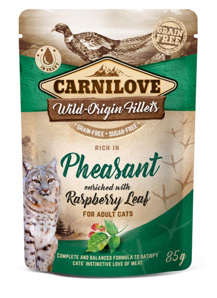 Carnilove Cat Pouch Pheasant with Raspberry Leaves 85g