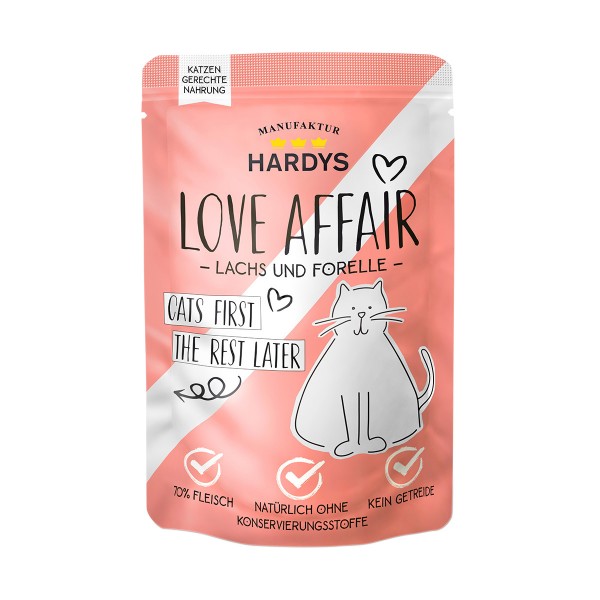 Hardys Traum Love Affair Katzennassfutter Testpaket 12x 100g Pouch