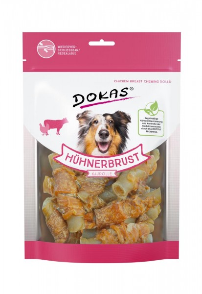 Dokas Kausnacks für Hunde Hühnerbrust Kaurolle