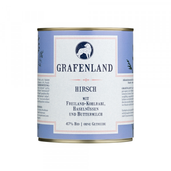Grafenland Variation Hirsch mit Freiland-Kohlrabi, Haselnüssen und Buttermilch
