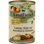 Landfleisch Pur Lamm, Ente, Kartoffeln und Wildapfel