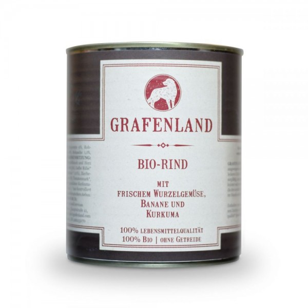 Grafenland Bio Hundefutter Rind mit gelber Rübe