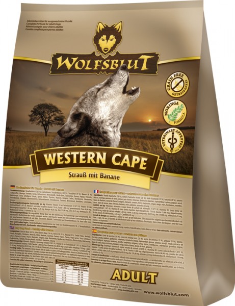 Wolfsblut Western Cape mit Strauß und Banane