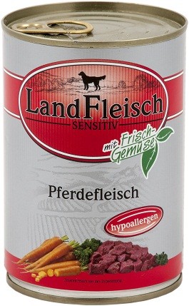 Landfleisch Sensitiv Pferdefleisch Pur mit Gemüse 400g