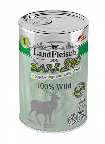 Landfleisch Wolf Barf2Go Wild 400g