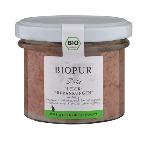 BIOPUR Leber-Erkrankungen 100g Glas Diät für Katzen