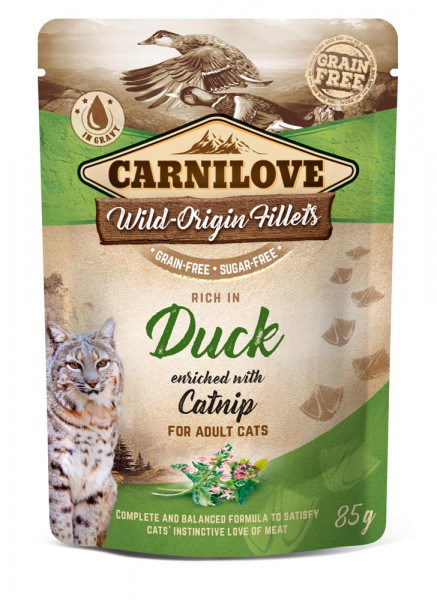 Carnilove Cat Pouch Duck with Catnip 85g