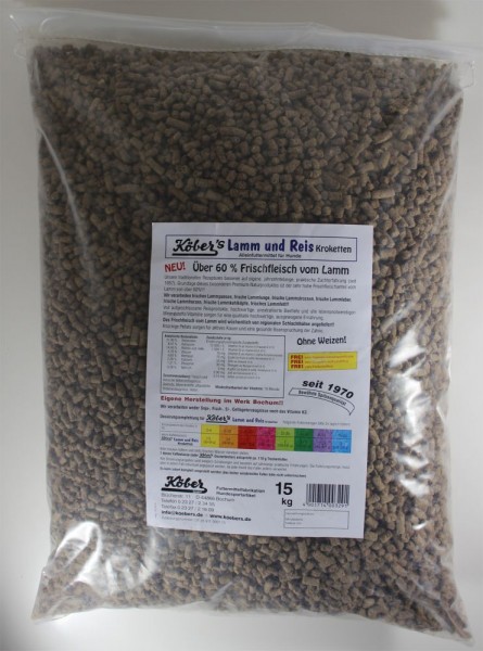 Köbers Lamm und Reis Kroketten 15kg