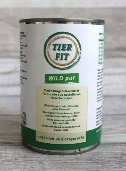 TierFit Reinfleischdose Wild pur