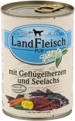 Landfleisch Pur Geflügelherzen & Seelachs
