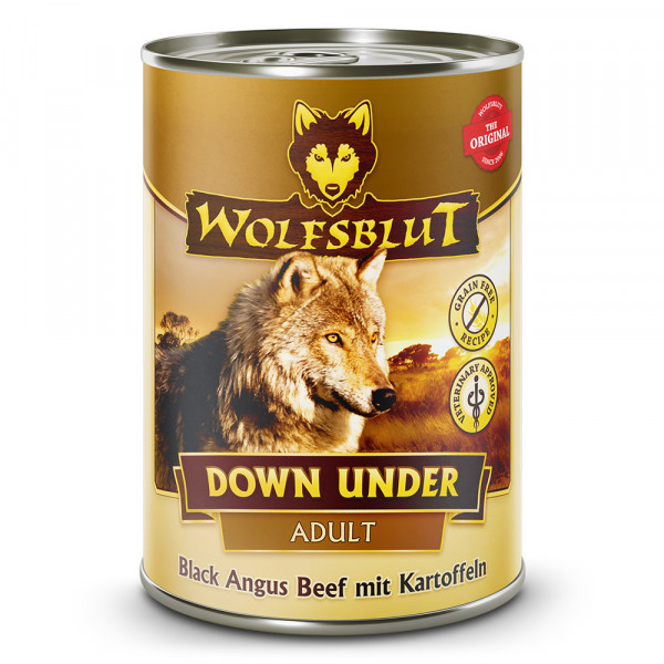 Wolfsblut Nassfutter Down Under mit Black Angus Rind und Kartoffeln