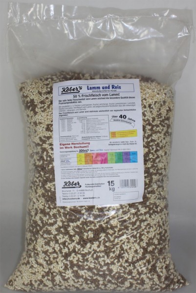 Köbers Lamm und Reis 15kg