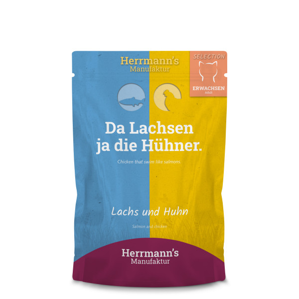 Herrmanns Selection Lachs und Huhn Katzenfutter