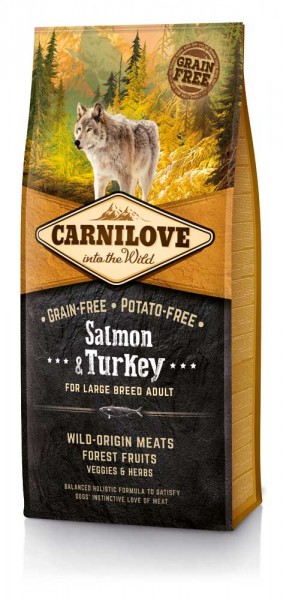 Carnilove Salmon & Turkey large Breed 12kg MHD: 21.03.2023