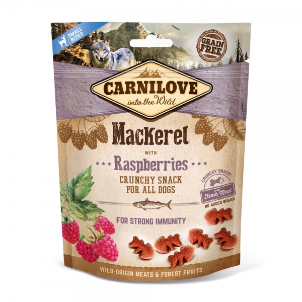 Carnilove Crunchy Snack Mackerel with Raspberries 200g
