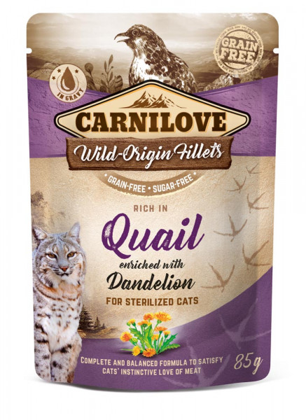 Carnilove Cat Pouch Quail with Dandelion 85g