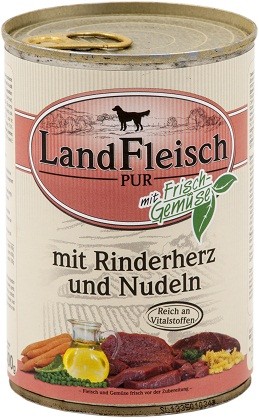 Landfleisch Pur Rinderherz & Nudeln