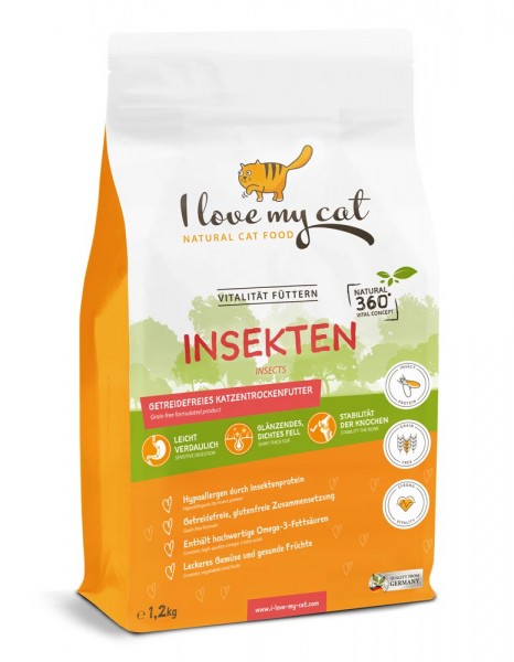 I love my cat mit Insektenprotein 1,2kg