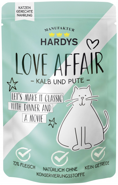 Hardys Traum Katzenfutter Love Affair Kalb & Pute 100g Pouch