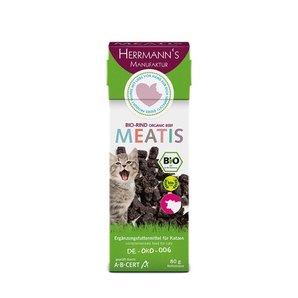 Herrmanns Selection Meatis Bio Rind 80g für Katzen
