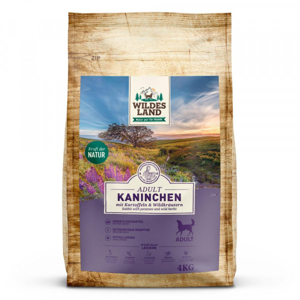 Wildes Land Trockenfutter Kaninchen mit Kartoffeln