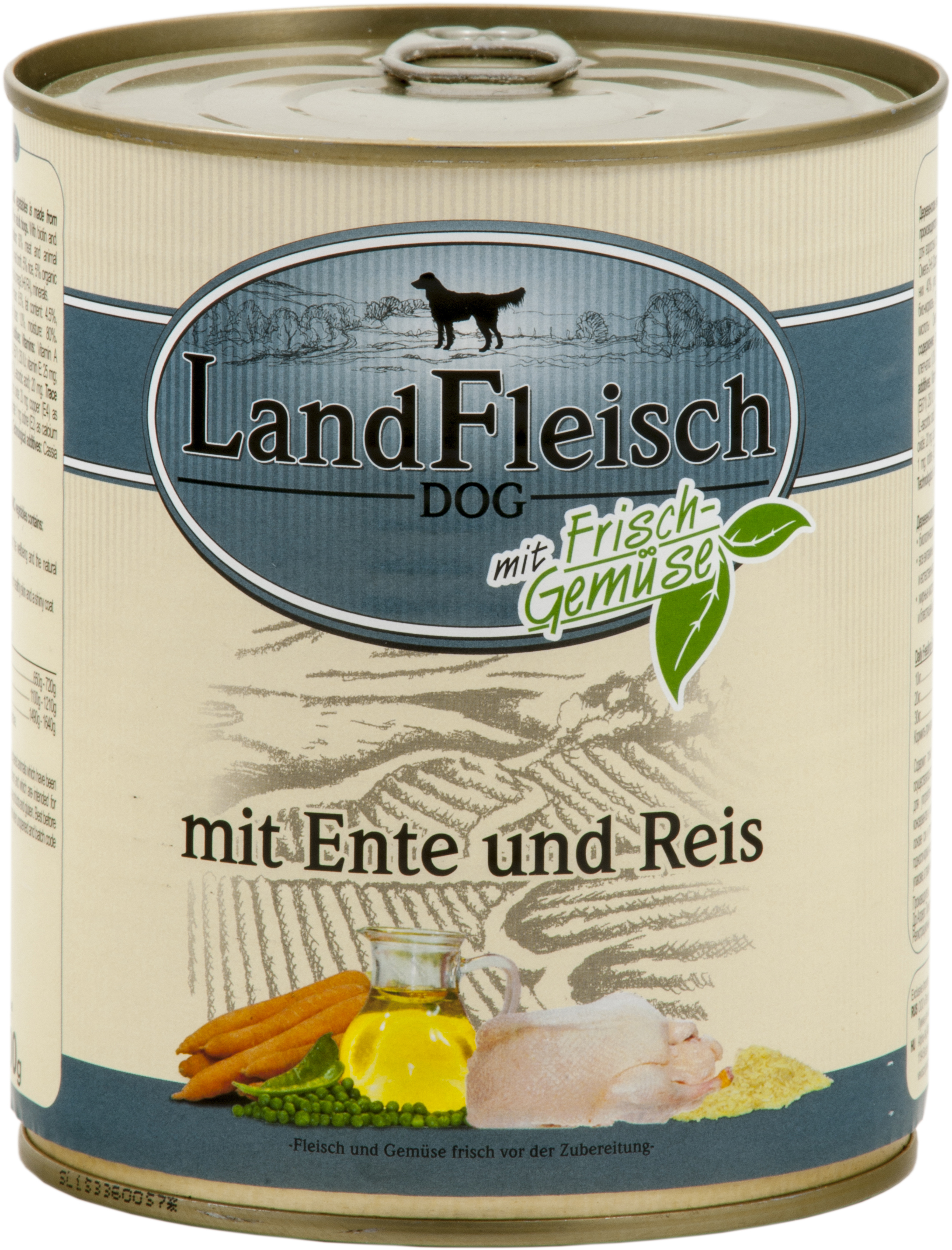 Landfleisch Pur Ente & Reis Hunde Nassfutter Hund