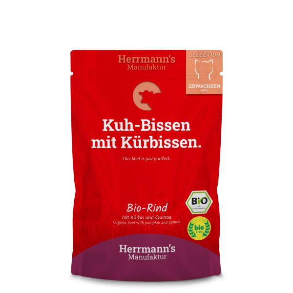 Herrmanns Selection Bio Rind mit Kürbis Katzenfutter