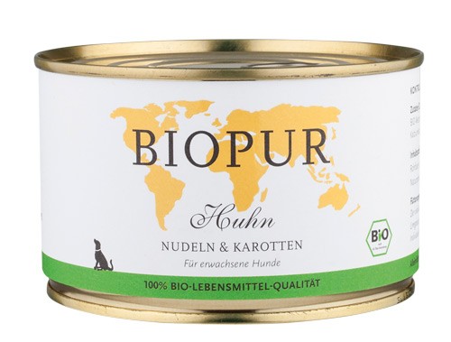 BIOPUR Huhn mit Nudeln für Hunde 400g