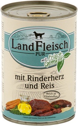 Landfleisch Pur Rinderherz &amp; Reis