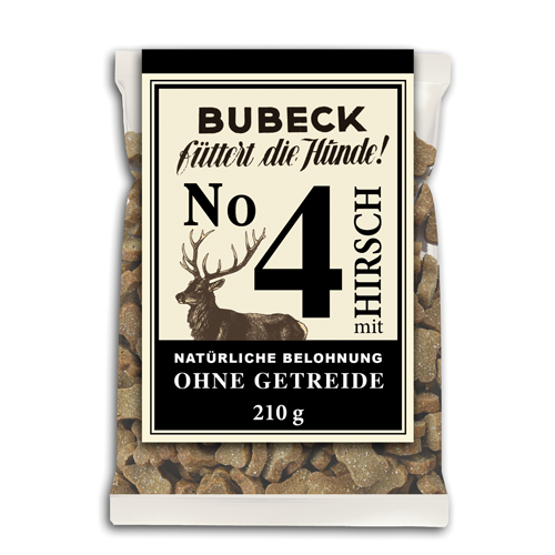 Bubeck getreidefreie Belohung Nr. 4 mit Hirsch 210g