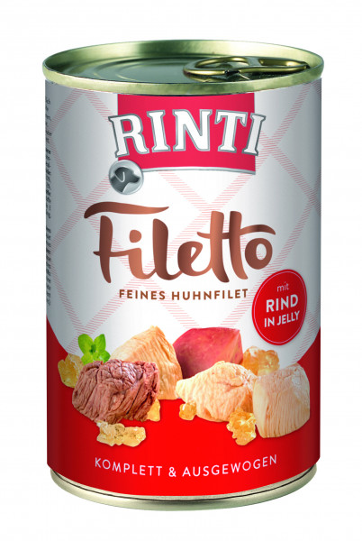 Rinti Filetto Huhn &amp; Rind in Jelly Nassfutter 420g