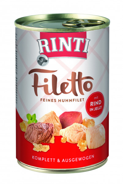 Rinti Filetto Huhn & Rind in Jelly Nassfutter 420g